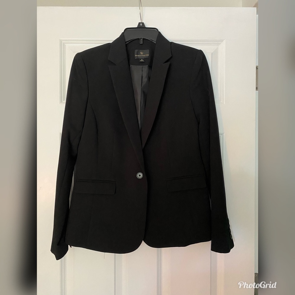 Semi-Fitted Black Blazer